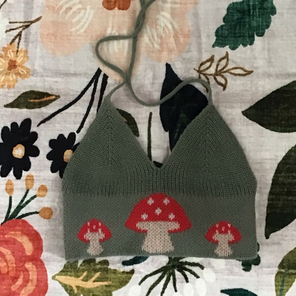 Rue21 Kids Green Mushroom Knit Hat